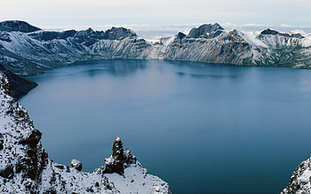 ice lake, ice, mountain HD wallpaper