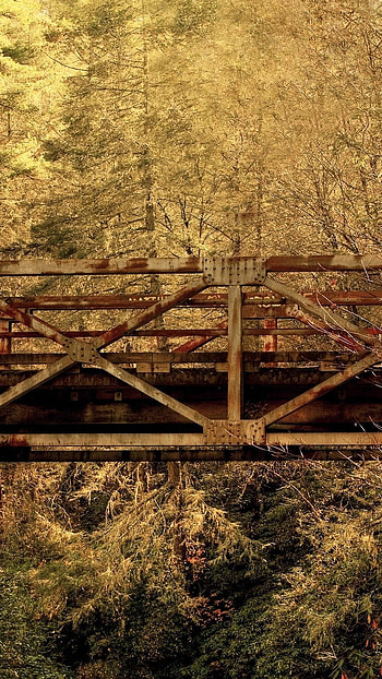 Assemblage, Wooden Bridge HD phone wallpaper