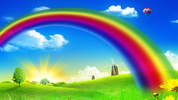 Backgroud Rainbow . HD wallpaper