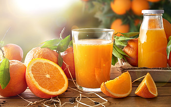Oranges and Juice, glass, fruits, juice, oranges HD wallpaper
