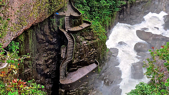 Baos Ecuador, Pailon del diablo, Viajar a Ecuador, Waterfall HD wallpaper