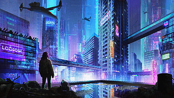Scavenger Cityscape Cyberpunk , cyberpunk, artist, artwork, digital-art, deviantart HD wallpaper