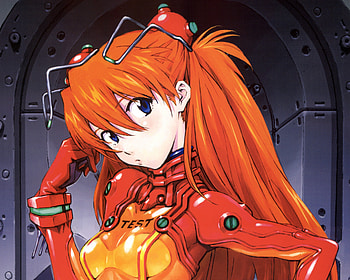 Asuka Langley Soryu, orange hair, evangelion, neon genesis evangelion, long hair, mad, bodysuit, cg, genesis, soryu, sinister, , female, blue eyes, girl, soryu asuka langley, close up, asuka, langley, neon, anime, serious, angry, cap, eva HD wallpaper
