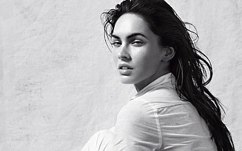 Megan Fox, white, actress, look, shirt HD wallpaper