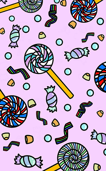 Candy, art, cute HD phone wallpaper