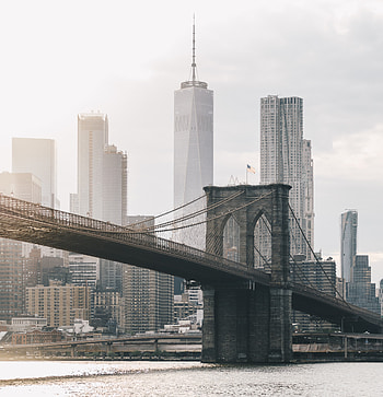 Brooklyn bridge, buildings, city HD phone wallpaper