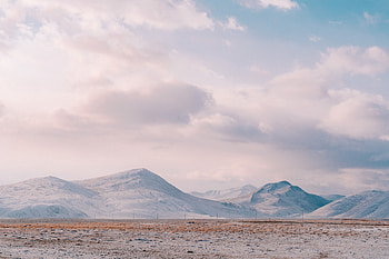 Mountains, clouds, landscape HD wallpaper