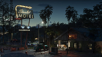 : Grand Theft Auto VI Starlet Motel Night Scene, video game, Grand Theft Auto VI HD wallpaper