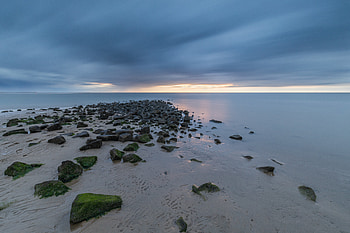 Nature, Water, Stones, Sea, Beach, Sand, Horizon HD wallpaper