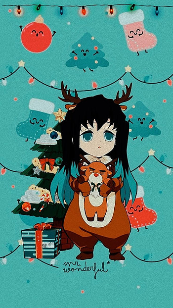 Tokito Christmas, blue sky, anime Christmas HD phone wallpaper