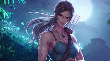 Lara Croft Tomb Raider In Jungle , lara-croft, tomb-raider, games, artist, artwork, digital-art, deviantart HD wallpaper