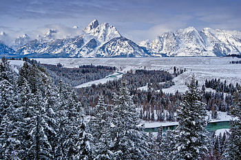 Nature, Mountains, Snow, Usa, United States, Valley, National Park, Grand Titon, Grand Teton HD wallpaper
