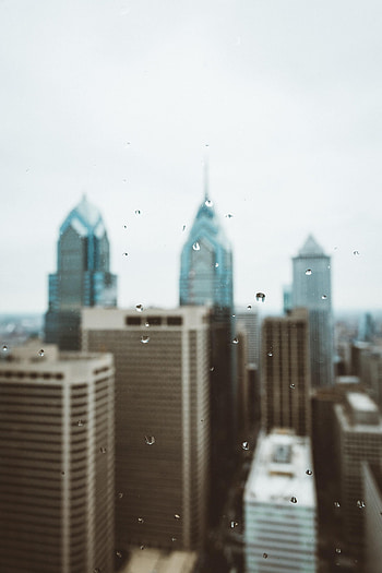 Drops, Building, Miscellanea, Miscellaneous, Blur, Smooth, Skyscrapers, Tower, Towers HD phone wallpaper