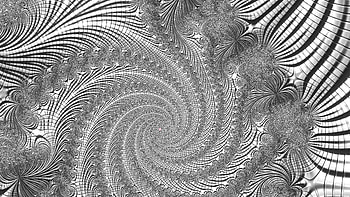 Trippy fractal, trippy, psychedelic, white, Abstract, fractal, abstract black HD wallpaper