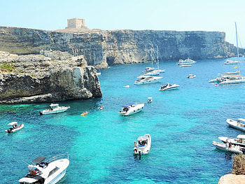 Comino Island, Malta, Vagabundler, Blue Lagoon HD wallpaper
