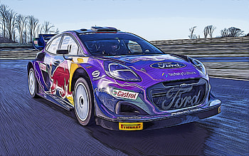 M-Sport Ford Puma Hybrid Rally1, , vector art, 2022 cars, sportscars, abstract cars, Ford Puma, american cars, Ford HD wallpaper