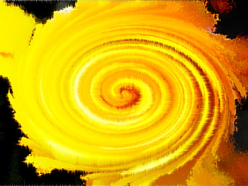 yellow swirl, swirl, black, orange, yellow HD wallpaper