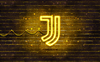 Juventus FC yellow logo, , yellow brickwall, Juventus FC logo, brands, Juve, Juventus FC neon logo, Juventus FC, Juventus logo HD wallpaper