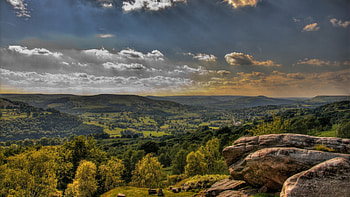 glorious panorama of hope valley r, valley, trees, sky, r, rocks HD wallpaper