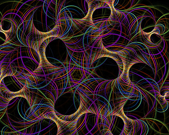 Abstract, Multicolored, Motley, Fractal, Thread, Threads, Intricate, Confused, Weave HD wallpaper
