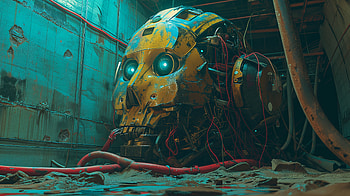 Futuristic AI Robot Head - Sci-Fi Background, Sci Fi, artificial intelligence, skull, technology, futuristic HD wallpaper