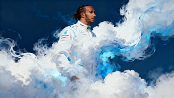 Cloudbound Racer —, Lewis Hamilton, Smoke HD wallpaper