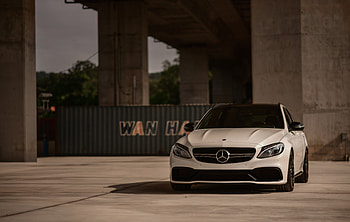 Cars, Car, Front View, Mercedes, Mercedes-Amg C 63 HD wallpaper