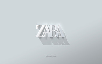 Zara logo, gray creative background, Zara emblem, gray paper texture, Zara, gray background, Zara 3d logo HD wallpaper