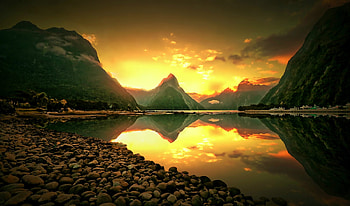 Beautiful Scenery, sky, nature, reflection, beach HD wallpaper