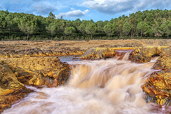 The Red River Falls, Spain, spain, river, waterfall, nature HD wallpaper
