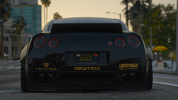 Nissan GTR GTA5, Liberty Walk Cars HD wallpaper
