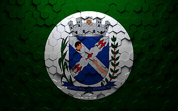 Flag of Piracicaba, honeycomb art, Piracicaba hexagons flag, Piracicaba 3d hexagons art, Piracicaba flag HD wallpaper