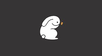 Art, Vector, Minimalism, Butterfly, Rabbit HD wallpaper