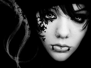 gothic girl, gothic, face, girl, beautiful HD wallpaper