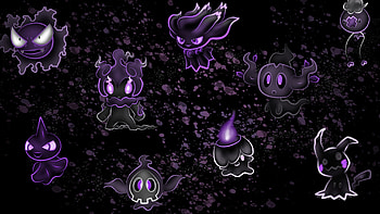 Ghost Pokemon, Neon HD wallpaper