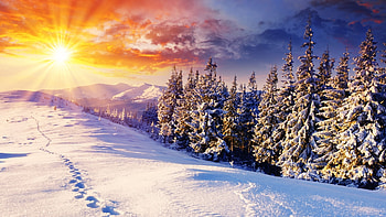 Landscape, Winter, Mountains, Snow HD wallpaper