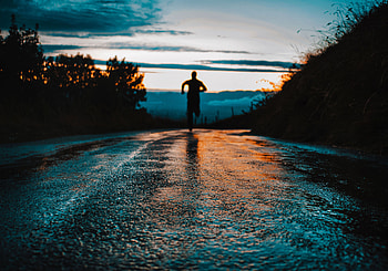 Road, Dark, Silhouette, Wet, Asphalt, Run, Humid, Running HD wallpaper