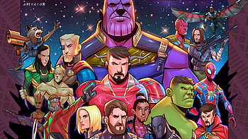 Avengers Infinity War Superheroes Artwork, avengers-infinity-war, 2018-movies, movies, artwork, digital-art, artist, deviantart, iron-man, thanos, thor, captain-america, spiderman, loki, hulk, doctor-strange, star-lord, groot, black-widow, rocket-raccoon, vision HD wallpaper