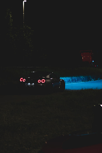 Night, Cars, Lights, Car, Machine, Back View, Rear View, Headlights HD phone wallpaper