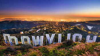 Back view, Hollywood Sign HD wallpaper