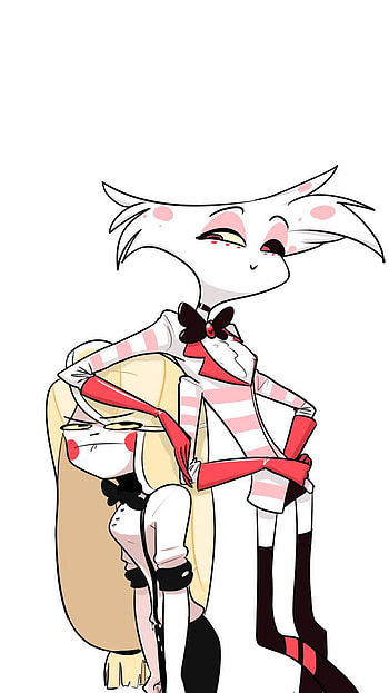 Hazbin Hotel charlie, Old-charlie, Hazbin-Hotel, White, Demons, Bow-tie, Charlie-magne, Striped, Cartoon, Angel-dust HD phone wallpaper