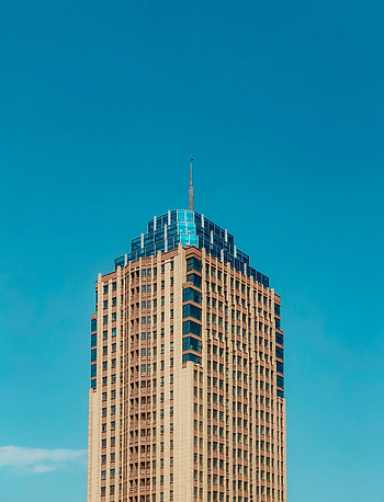 Sky, Building, Minimalism, Facade HD phone wallpaper