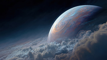 Planet In The Clouds, planet, digital-universe, sky, ai, artist, artwork, digital-art HD wallpaper