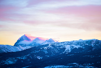 Landscape, Nature, Mountains, Clouds, Vertex, Tops, Snow Covered, Snowbound, Slopes HD wallpaper