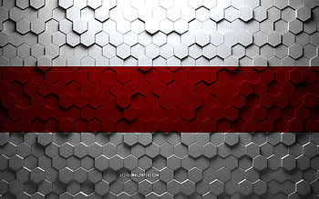 Flag of Enschede, honeycomb art, Enschede hexagons flag, Enschede 3d hexagons art, Enschede flag HD wallpaper