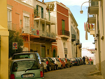 Houses in Forio Ischia Italy, forio, street, ischia, italy, houses HD wallpaper