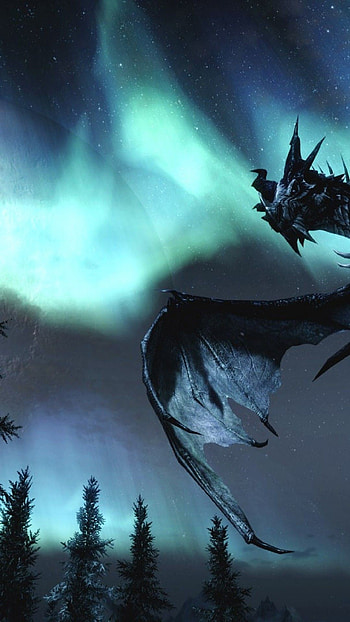 skyrim-moon-fantasy--6-plus--. HD phone wallpaper
