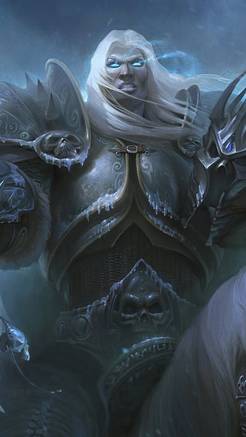 Ivory-Haired Frost Warrior — WoW , white hair, armor, warrior, video game, World of Warcraft HD phone wallpaper