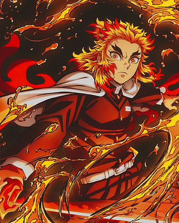 Demon slayer, art, cartoon HD phone wallpaper