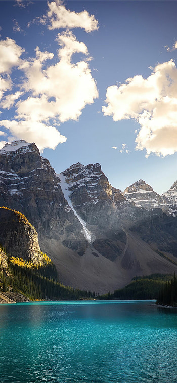 Beautiful lake scenery, Majestic peaks, , Nature's wonder HD phone wallpaper